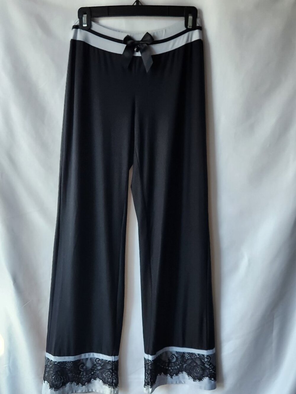 Soma Pajama Pant Navy Lace Ribbon Accent Size XS